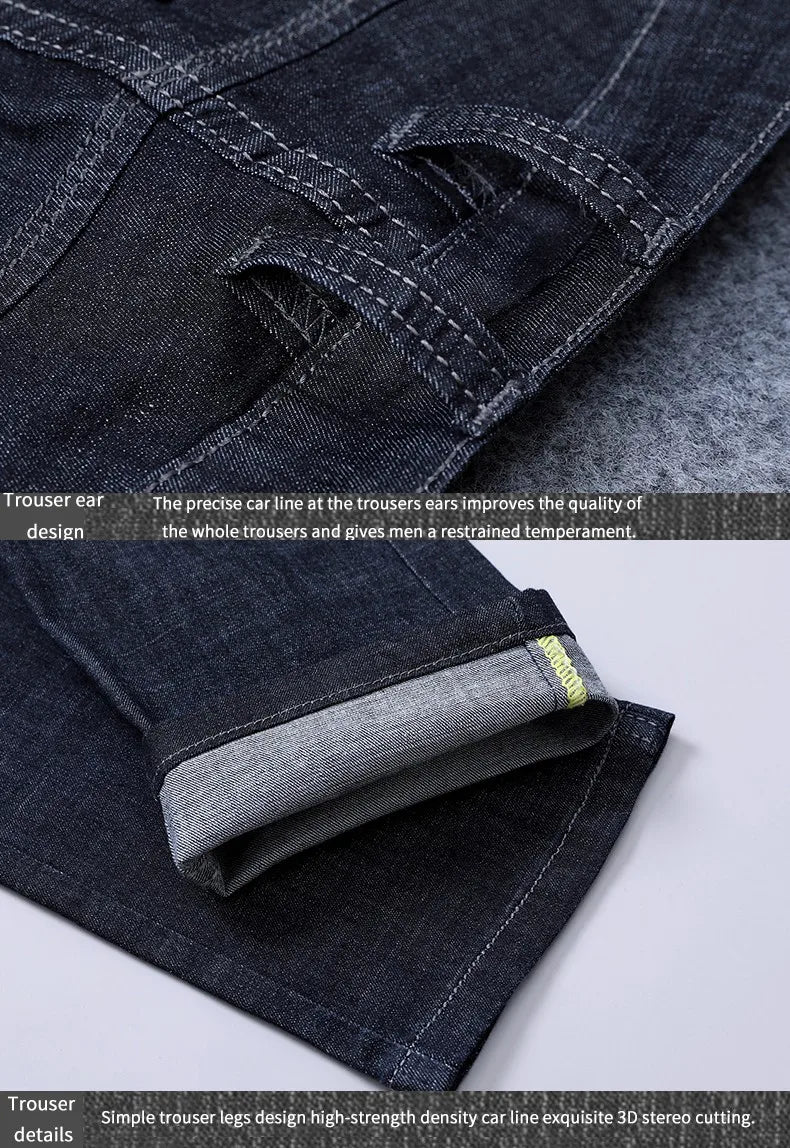 2026 Brand Best Price Comfort Straight Denim Pants Men's Jeans Business Casual Elastic Male High Quality Trousers