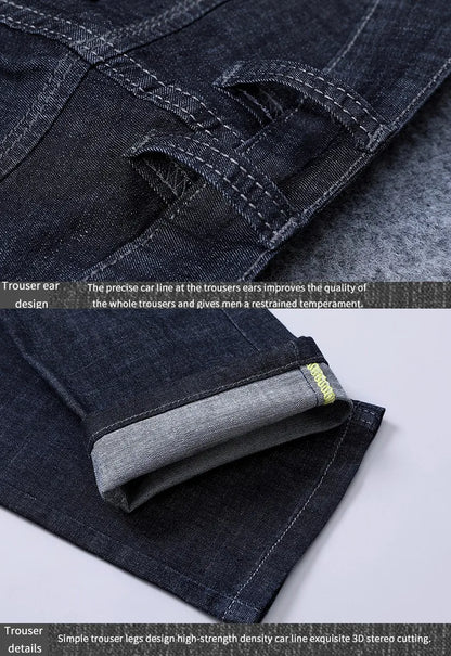 2026 Brand Best Price Comfort Straight Denim Pants Men's Jeans Business Casual Elastic Male High Quality Trousers