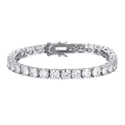 2mm Moissanite Tennis Bracelet 925 Sterling Silver Plated White Gold Bracelet for Women Man Sparkling Party Jewelry