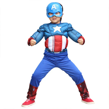 Avengers Superhero Cosplay Costume Captain America Adult Muscle Tank Top Set Carnival Party Outfit