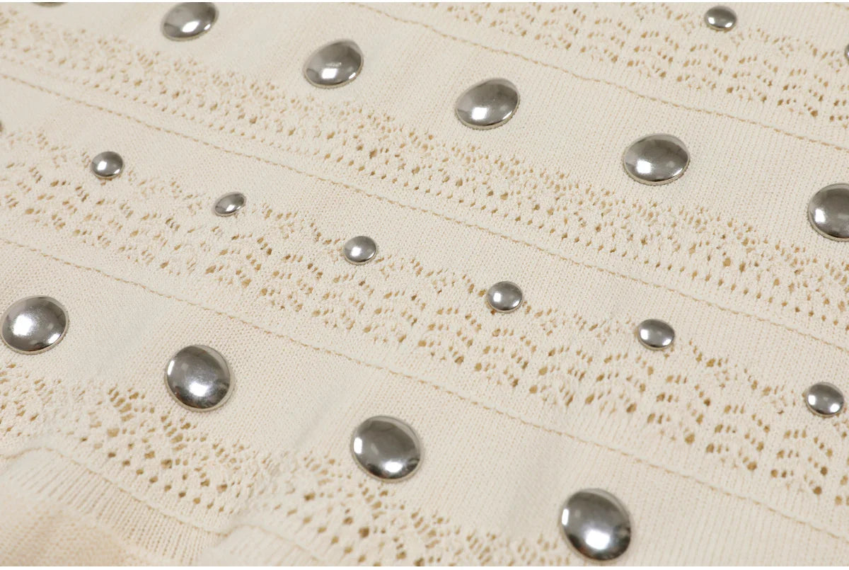 High Quality Elastic Knitted New Fashionable Round Neck Luxurious Hot Plate Sleeveless Slim Fit Women's Dress