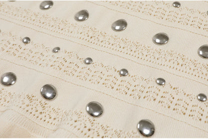 High Quality Elastic Knitted New Fashionable Round Neck Luxurious Hot Plate Sleeveless Slim Fit Women's Dress