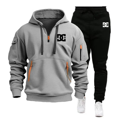 Men's hoodie sets for autumn and winter, featuring casual, fashionable, comfortable and personalized jogging suits and sport pan