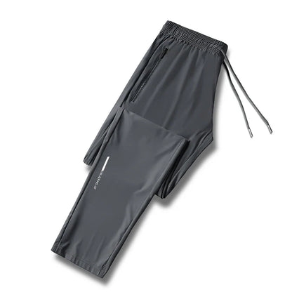 Running Pants Reflective Quick Dry Summer Jogging Trousers Men Gym Thin Cool Male Fishing Hiking Sports Long Pants Breathable