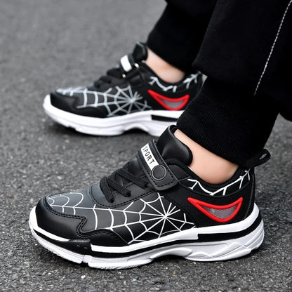New children's shoes boys cartoon spider sneakers students casual light running shoes children's non-slip basketball shoes 26-38