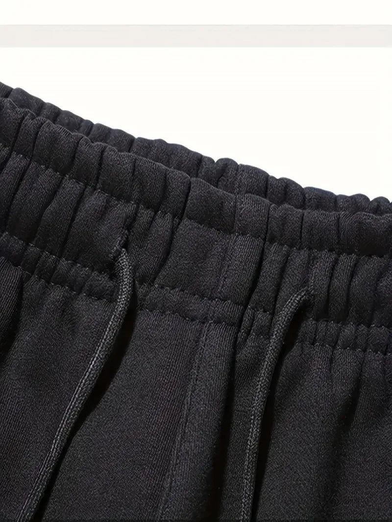 Men's casual running pants, delicate elastic running pants, fast drying ice silk straight tube breathable fitness pants