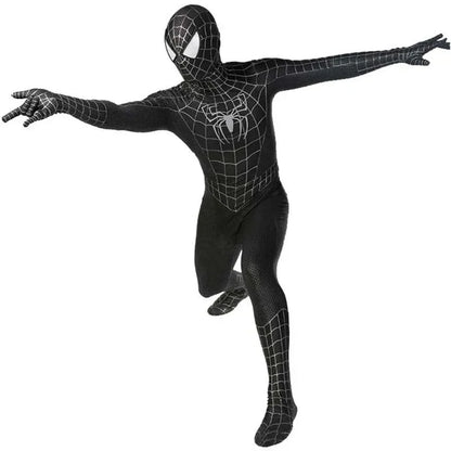 Black Spider Man Toby Costume Slim Fit Jumpsuit Cosplay Superhero Expedition Costume Superhero Zhentai Halloween Party Gifts