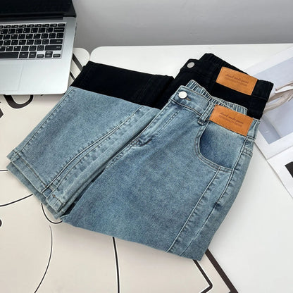 Women's Split Leg Opening Drainpipe Jeans