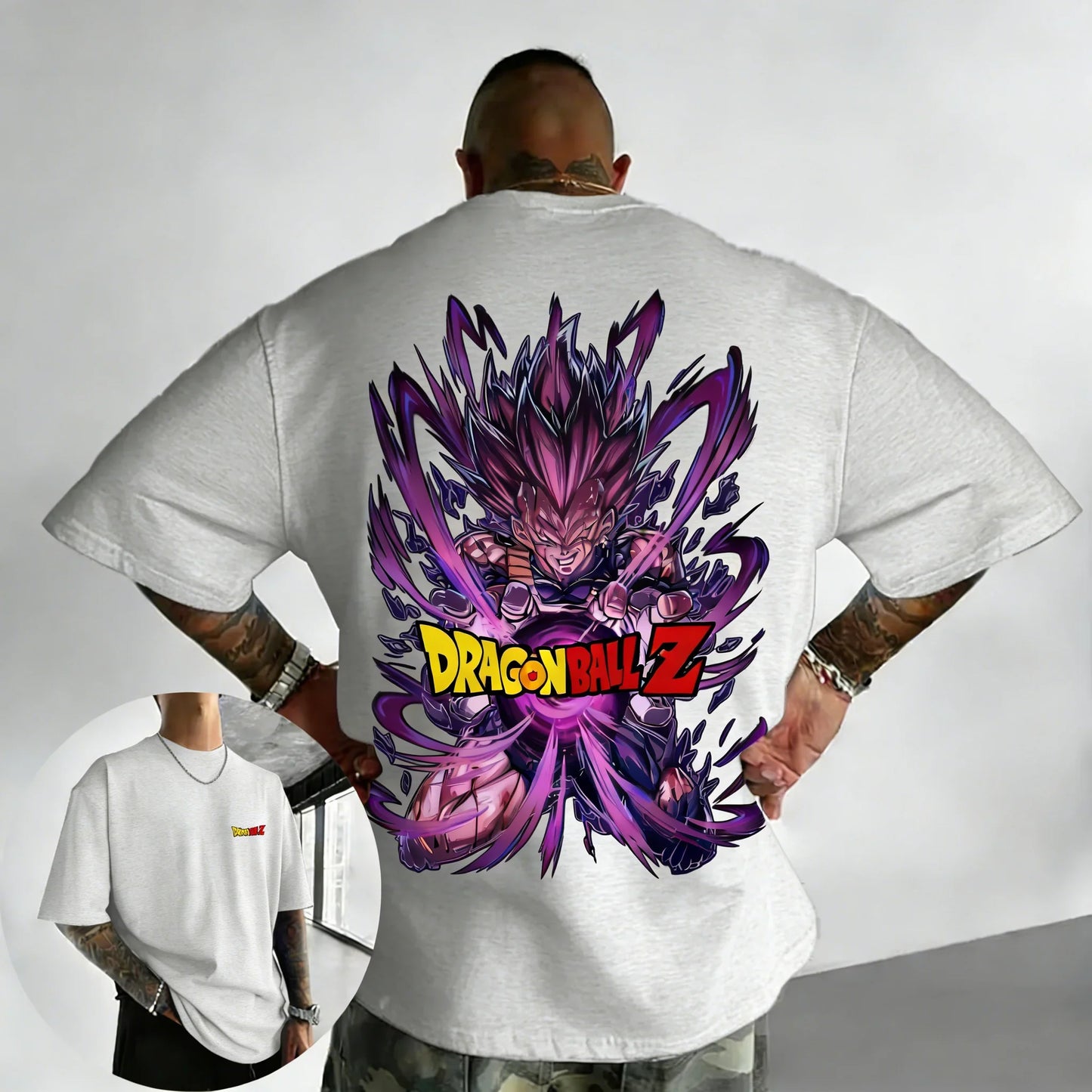 T-shirt Summer New Vegeta Printed Men's and Women's Trendy Versatile Loose Casual Short Sleeve Top