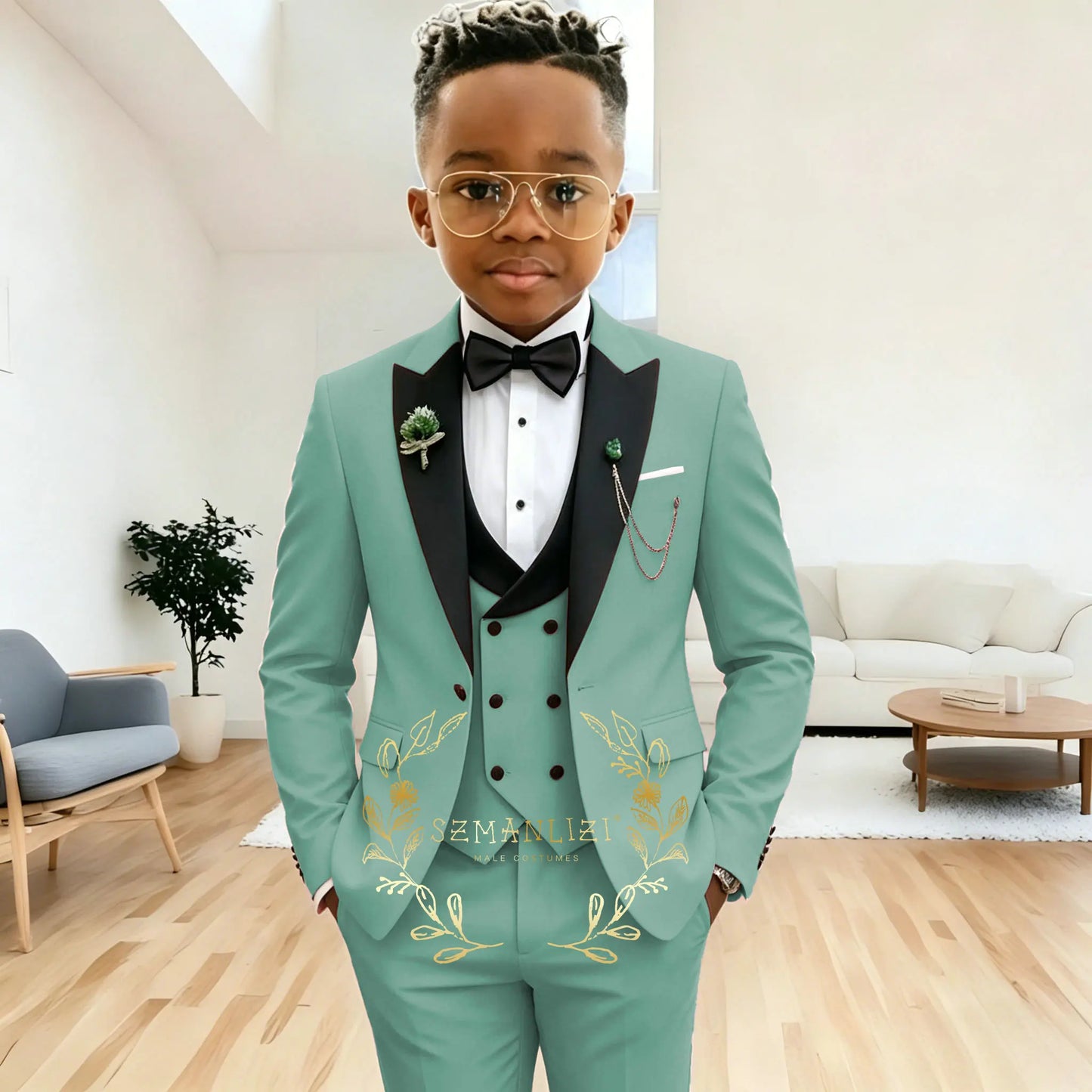 Pink Peaked Lapel Boy Formal Suits Dinner Tuxedos Boys Groomsmen Kids For Wedding Party Prom Suit Wear Ensembles De Blazers