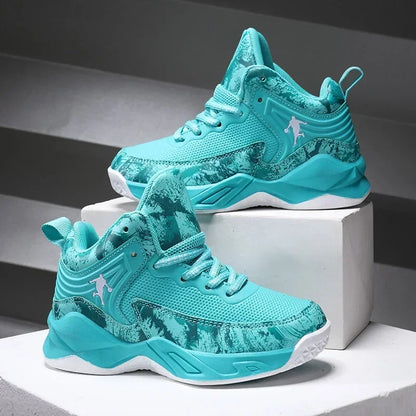 2025 Basketball Shoes for Kids Sneakers New Boys Brand Thick Sole Non-slip Children Sports Shoes Child Boy Basket Trainer Shoes