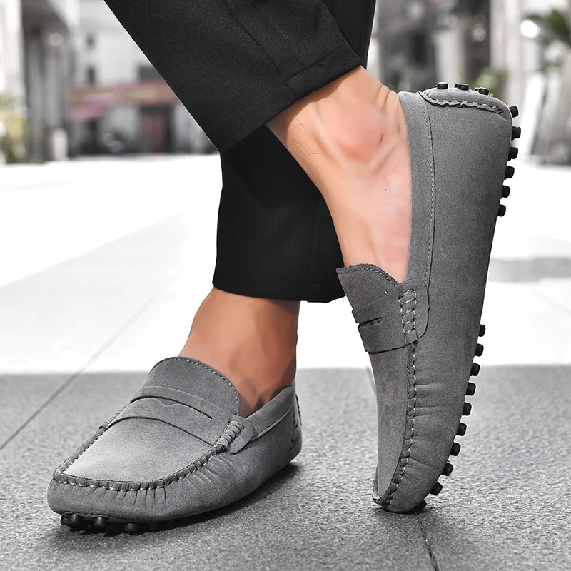 Quality Men's Suede Slip On Loafers Fashion Lightweight Breathable Wallking Driving Shoes Comfort fashion Outdoor Men's Sneakers