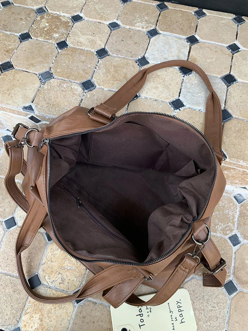 Brand Luxury Designer Tote Bag For Women Lage Capacity Travel Cross Bag High Quality PU Leather Handbags Messenger Bag