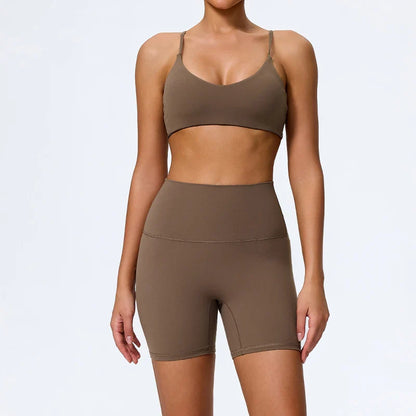 Ctenkevet Summer Women 2Pcs Sleeveless Sports Set Female Gym Two-piece Yoga Set High Waist Breathable legging Sportswear Women