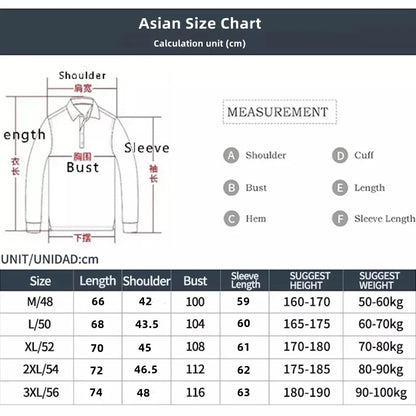 Spring and Autumn new 100% cotton long sleeved men's polo shirt brand high-end embroidered comfortable breathable casual T-shirt