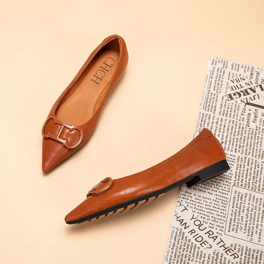 Women's Flats Simple Solid Coloured Classic Fashionable Style Pointed Toe Suitable for Business Office Comfortable For Girls