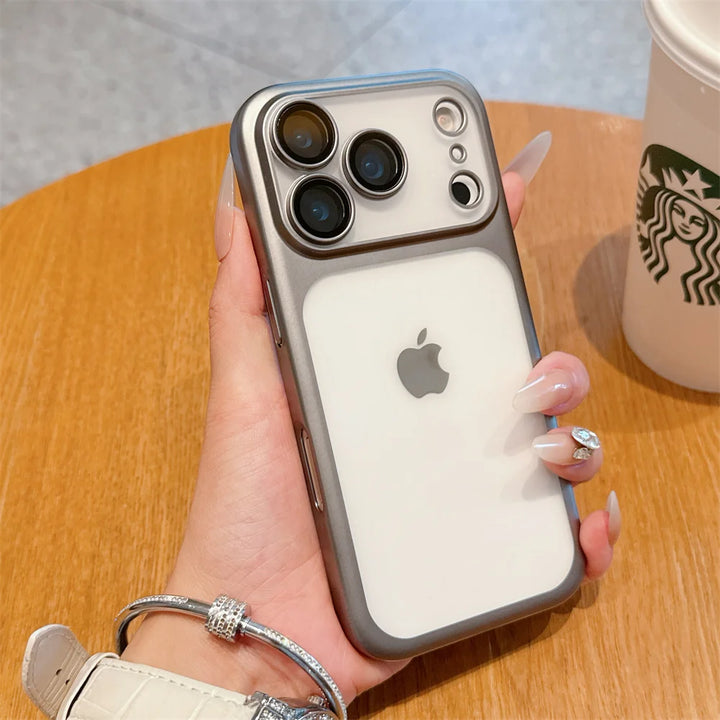 Transparent Matte Phone Case For iPhone 17 Pro Max Full Lens Protection