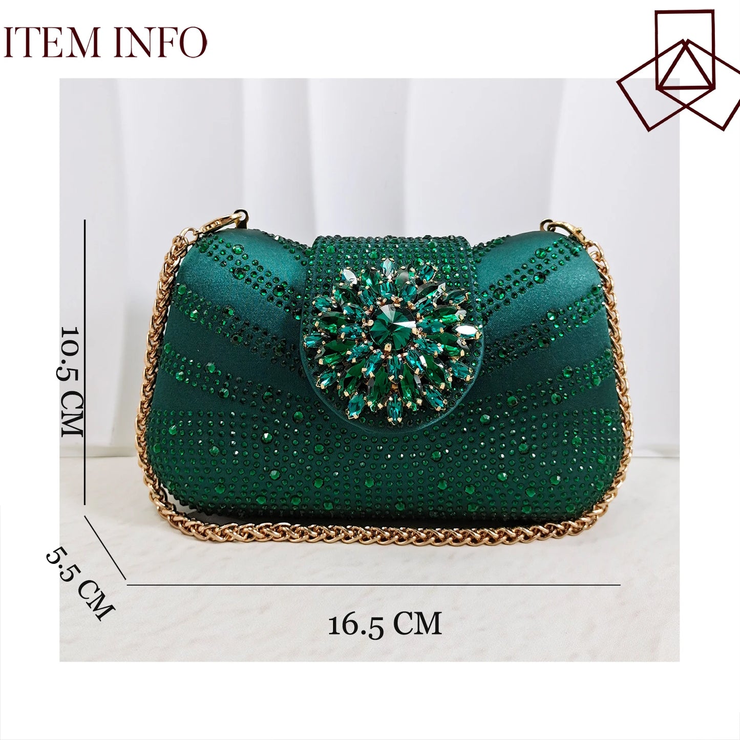 2026 Women's Elegant Green Rhinestone Slingback Heels & Matching Handbag Set COMFORT INCLUDED Stylish Pointed Toe Design Shoes