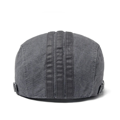 Men Beret Fashion Embroidery Flat Cap Summer Visor For Male