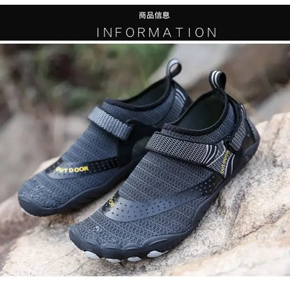 Mens Quick Drying Water Shoes Unisex Breathable Aqua Shoes Slip on Non Slip Wading Shoes Travel Water Park Pool Ladies Sneakers