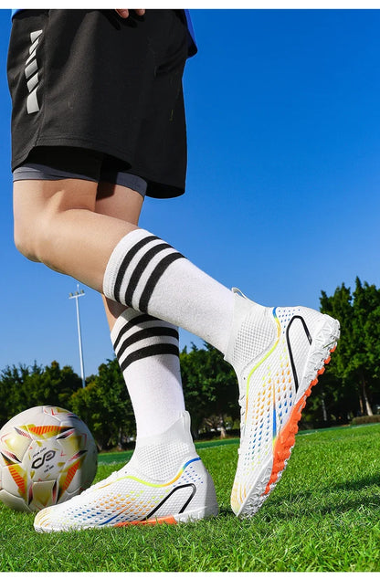 Soccer Shoes FG/TF Man Outdoor Training Football Boots Woman Sneakers Ultralight Non-Slip Sport Turf Soccer Cleats Large Size