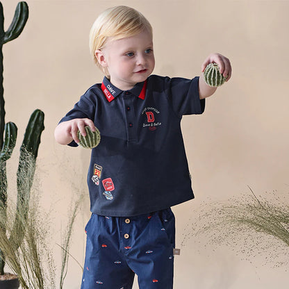 Boys Polo T-shirts Kids Summer Printed Tees Children Short Sleeve Cotton Tops Casual Outdoor Clothes DB2261587