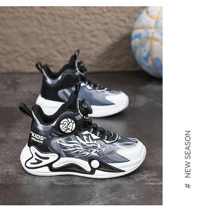 Luxury Boy Sneaker 2025 New Fashion Outdoor Kids Basketball Shoes Soft Sole School Children Sports Shoes for Boy 4 To 12 Years