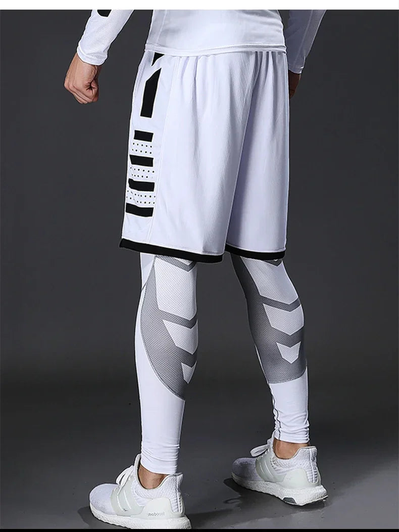 Men's Compression Pants for Running Cycling Basketball Soccer Elasticity Sweatpants Fitness Tights Legging Trousers Rash Guard