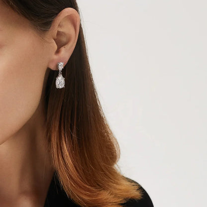 7cttw Pear Cut 100% D Color Full Moissanite Drop Earrings for Women Top Quality 925 Sterling Silver Plated 18k Jewelry