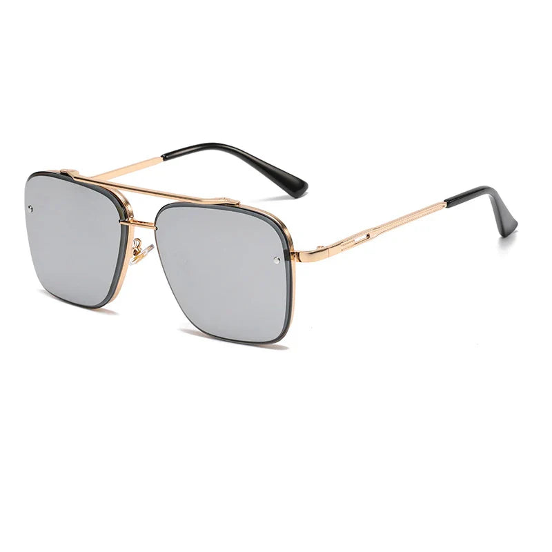 Sunglasses for Men Fashion Metal Big Frame Sun Glasses Brand Design