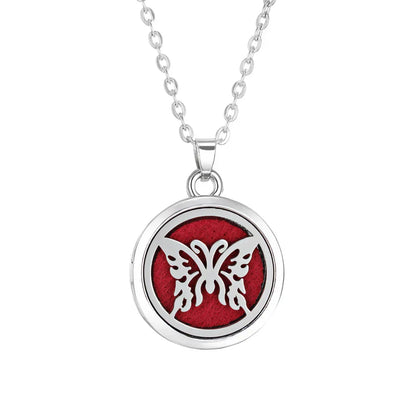 Tree of Life Aromatherapy Necklace Perfume Essential Oil Diffuser Alloy Stainless Steel  Locket Pendant Aroma Diffuser Necklace