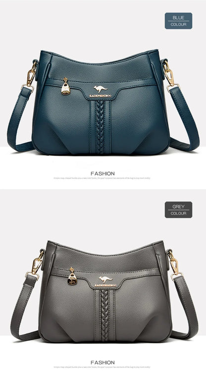 Genuine High Quality Soft Leather Women's Handbag Trend Designer Female Crossbody Bag Casual Shoulder Messenger Handbags 2024