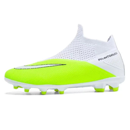 Big Size 49 48 Pro Soccer Boots Long Short Spikes Ankle Boots Children PU Leather Soccer Training Sneakers Outdoor Football
