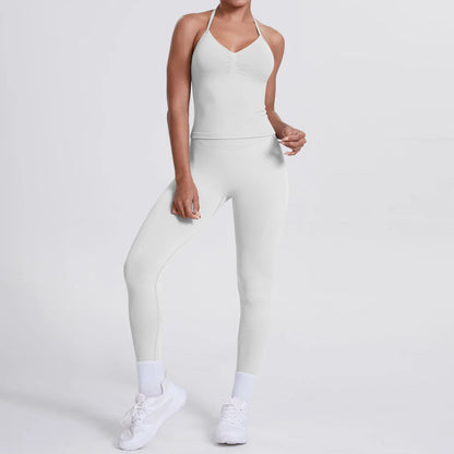 2 Piece Yoga Clothes Women Tracksuit Athletic Wear Pilates Fitness Suit Gym Workout Push Up Clothes Sports Bra Leggings Suit