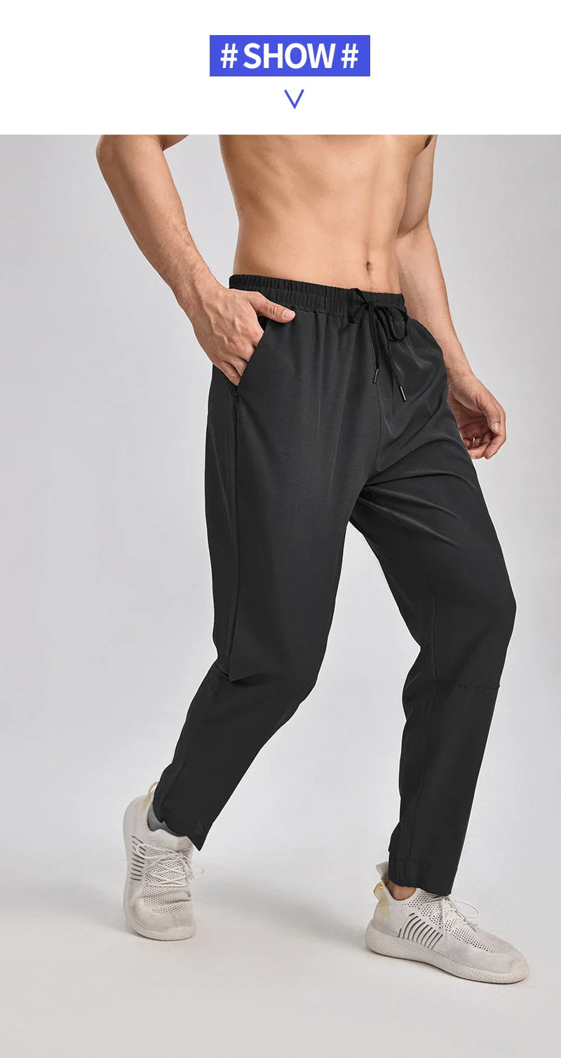 Autumn and winter new sports pants men, breathable casual fitness pants, outdoor running basketball fast dry pants