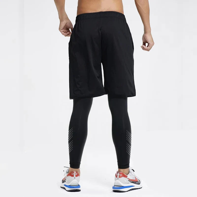 Running Shorts Men2 in 1 Quick Dry GYM Sport Shorts Fitness Jogging Workout Sweatpants Male Fitness Leggings