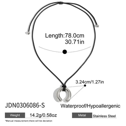 Waterproof Stainless Steel Micro Trend Cord Necklaces Women Statement Metal 18K Gold Plated Trendy 2024 Jewelry collares