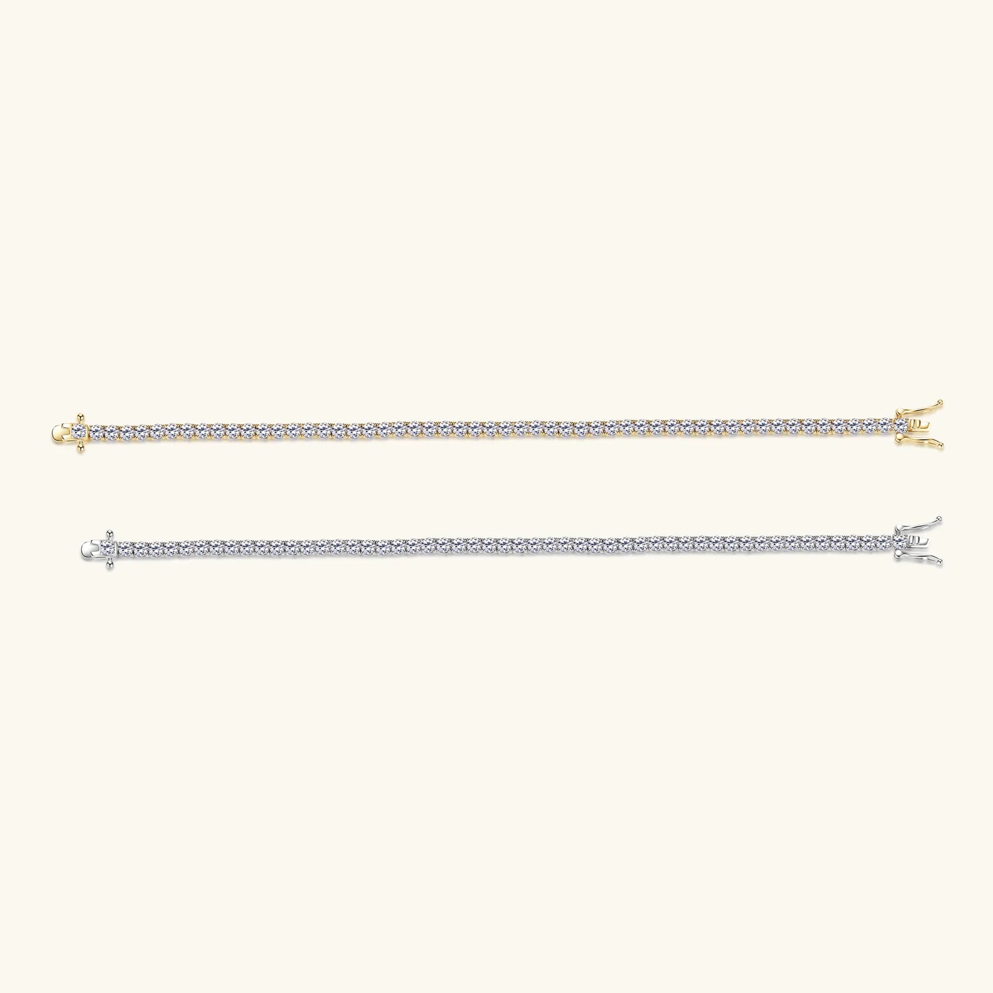 3mm D VVS1 Moissanite Tennis Bracelet S925 Sterling Silver Plated 18k White Gold Diamond Tennis Bracelets for Women