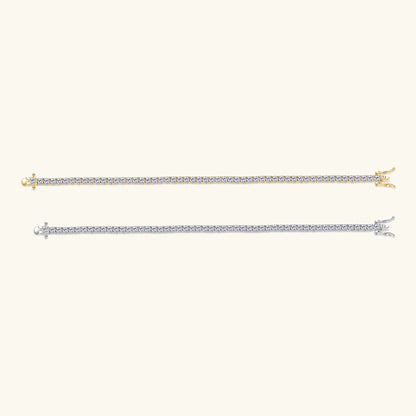 3mm D VVS1 Moissanite Tennis Bracelet S925 Sterling Silver Plated 18k White Gold Diamond Tennis Bracelets for Women