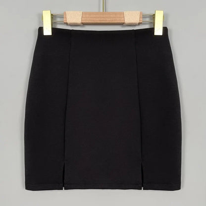 Korean Style 2026 Summer New Slim Comfortable Sexy Mini Skirt Elegant Solid Slim Versatile High Waist Bodycon Skirts for Women
