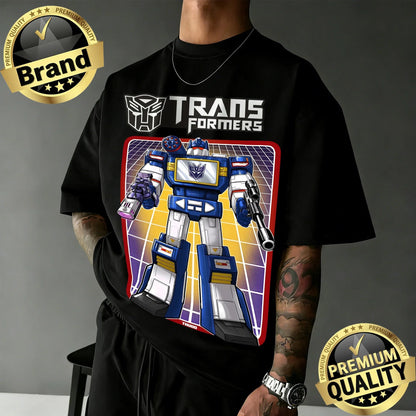 2026 Summer Hasbro Transformers Soundwave Graphic Brand Print T-shirt Unisex Tops Retro Casual Sleeve Short Clothing Breathable