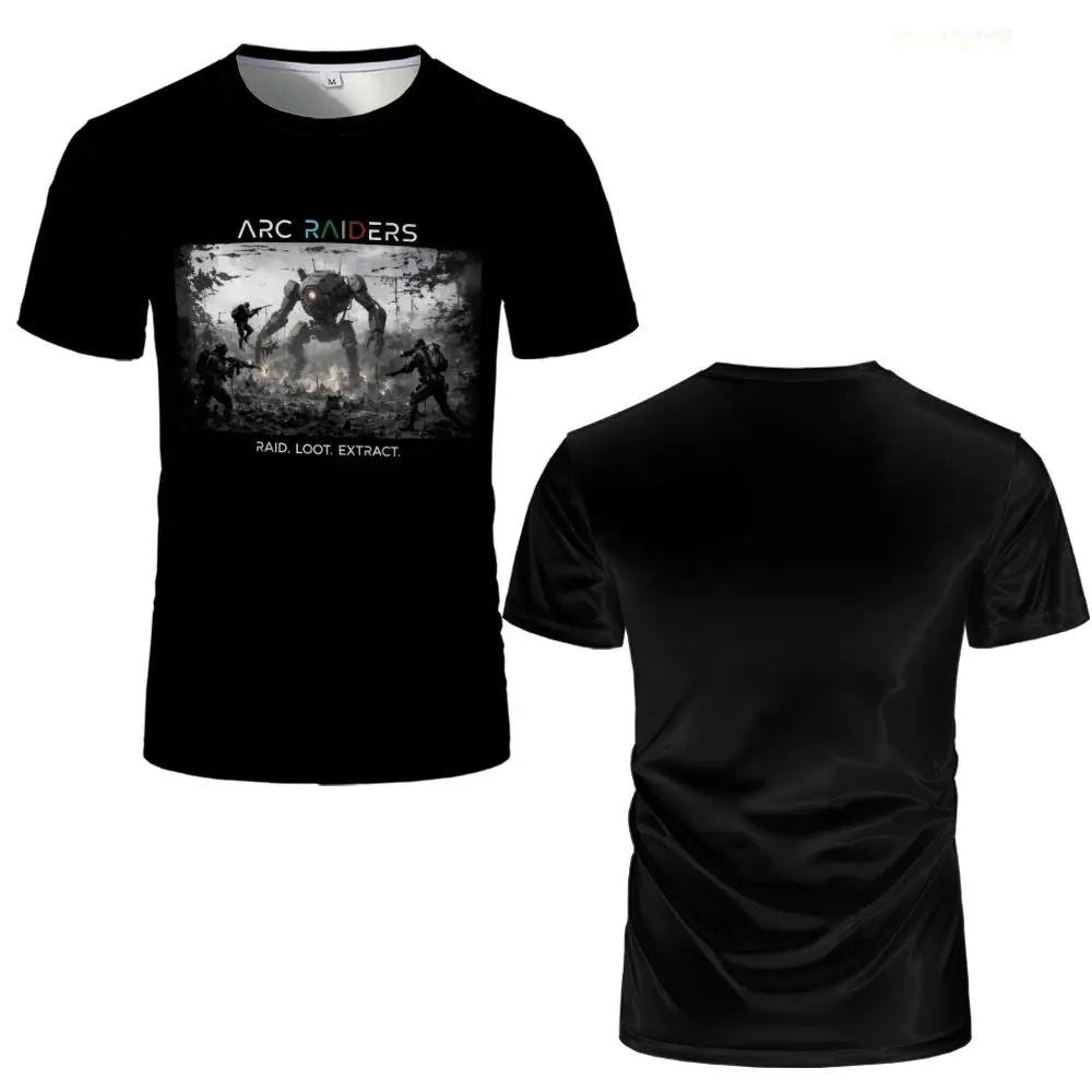 Don't Shoot ARC Raiders Graphic T-Shirt Unisex Trendy Streetwear Oversized Crew Neck Tops New Casual Men's Shirt For Gamers Gift