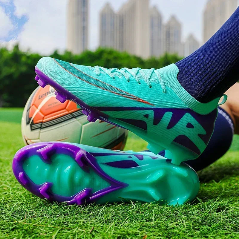 Men Football Boots Non-Slip Grass Training Sport Ultralight Soccer Shoes Unisex Outdoor Sports Shoes Breathable Drop Shipping