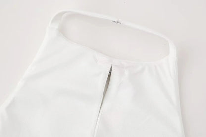 Summer Top Female Jewelry Bow Decoration Hanging Neck Collar Sleeveless Top 2025 Women's Pretty Sling Top