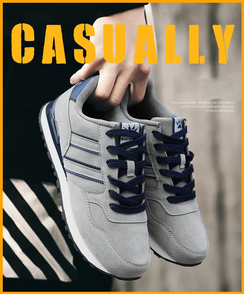 Tênis Masculino de Couro de Alta Qualidade Calçados Casuais Outono 2024 Novo Tênis Masculino Respirável Calçados Masculinos Tênis Masculino Plano Zapatillas Hombre