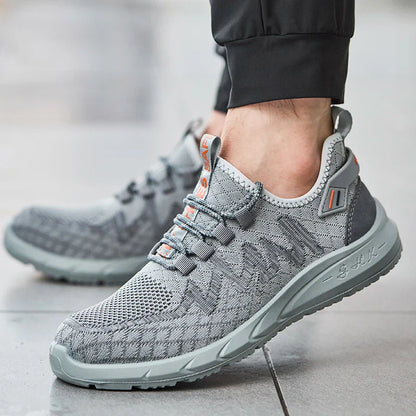 Lightweight Safety Shoes Men Steel Toe Sneakers Puncture Proof Breathable Work Safety Boots Man Comfy Construction Work Shoes