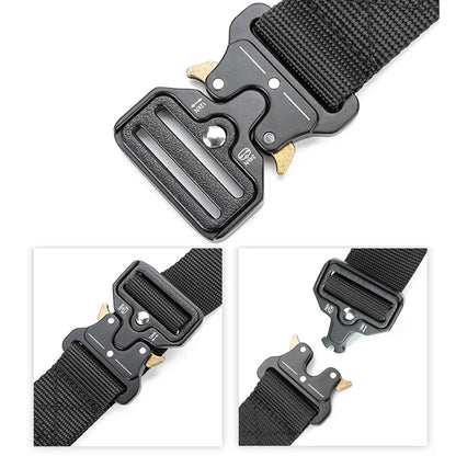 Plus Size 150cm 170cm Tactical Belt Quick Release Outdoor Military Belt Soft Real Nylon Sports Accessories Men Women Black Belts