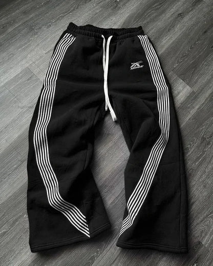 Double Toe Ripped Printed Trousers Functional Tactical Functional Men and Women Advanced Jogging Drawstring Casual Sports Pants