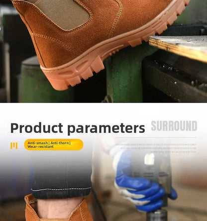 Breathable, Anti Smashing, Wear-resistant Labor Protection Shoes, Welding Boots, Lightweight and Safe Shoes for Summer