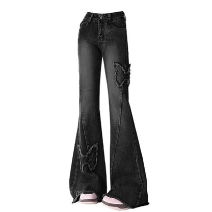 Y2k Women's Blue Flare Jeans